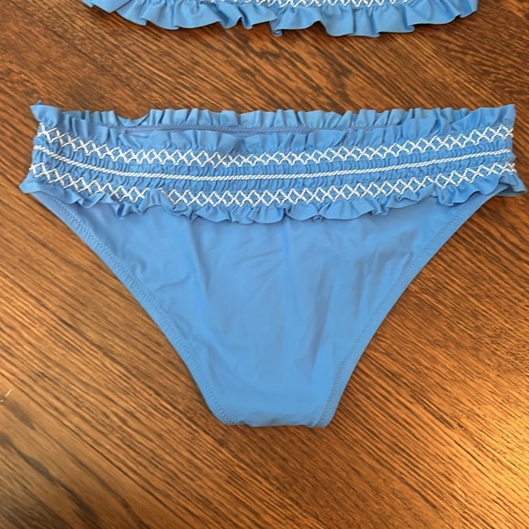 Tory Burch costs bandeau strapless smocked bikini swimsuit - Picture 4 of 7